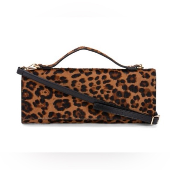 Viola Castellani Cheetah Hair on Hide Italian leather clutch/crossbody. NWT